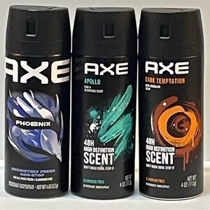 AXE Body Spray for Men - Phoenix, Apollo, and Dark Temptation - 3 Pack